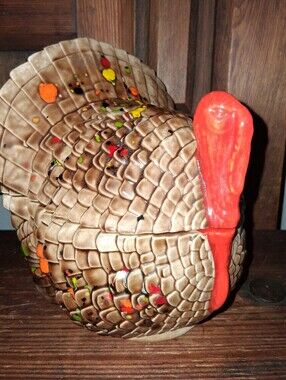 Vintage Ceramic Turkey Candy Jar